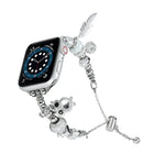 ビーズブレスレットメタルウォッチバンド、Apple Watch Series 10 46mm用、Apple Watch Series 10 42mm用、Apple Watch SE 2023 44mm用、Apple Watch SE 2023 40mm用、Apple Watch Ultra 2 49mm用、Apple Watch 9 45mm用、Apple Watch 9 41mm用
