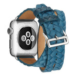 トップグレインレザー型押しクラウンウォッチバンド、Apple Watch シリーズ5＆4 40mm／3＆2＆1 38mm用、Apple Watch シリーズ7 45mm／6＆SE＆5＆4 44mm／3＆2＆1 42mm用