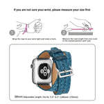 トップグレインレザー型押しクラウンウォッチバンド、Apple Watch シリーズ5＆4 40mm／3＆2＆1 38mm用、Apple Watch シリーズ7 45mm／6＆SE＆5＆4 44mm／3＆2＆1 42mm用