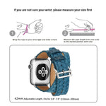 トップグレインレザー型押しクラウンウォッチバンド、Apple Watch シリーズ5＆4 40mm／3＆2＆1 38mm用、Apple Watch シリーズ7 45mm／6＆SE＆5＆4 44mm／3＆2＆1 42mm用