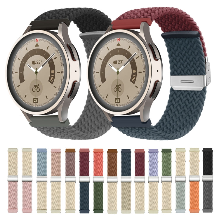 Buckle Braided Nylon Watch Band, 20mm, 22mm
