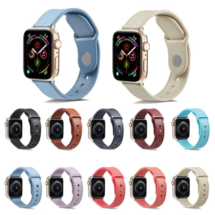 シングルバックル TPU+本革ウォッチバンド、Apple Watch Series 7 41mm / 6 & SE & 5 & 4 40mm / 3 & 2 & 1 38mm対応、Apple Watch Series 7 45mm / 6 & SE & 5 & 4 44mm / 3 & 2 & 1 42mm対応、Apple Watch Series 8&7 41mm / SE 2&6&SE&5&4 40mm / 3&2&1 38mm対応