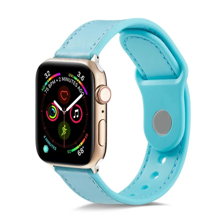 シングルバックル TPU+本革ウォッチバンド、Apple Watch Series 7 41mm / 6 & SE & 5 & 4 40mm / 3 & 2 & 1 38mm対応、Apple Watch Series 7 45mm / 6 & SE & 5 & 4 44mm / 3 & 2 & 1 42mm対応、Apple Watch Series 8&7 41mm / SE 2&6&SE&5&4 40mm / 3&2&1 38mm対応