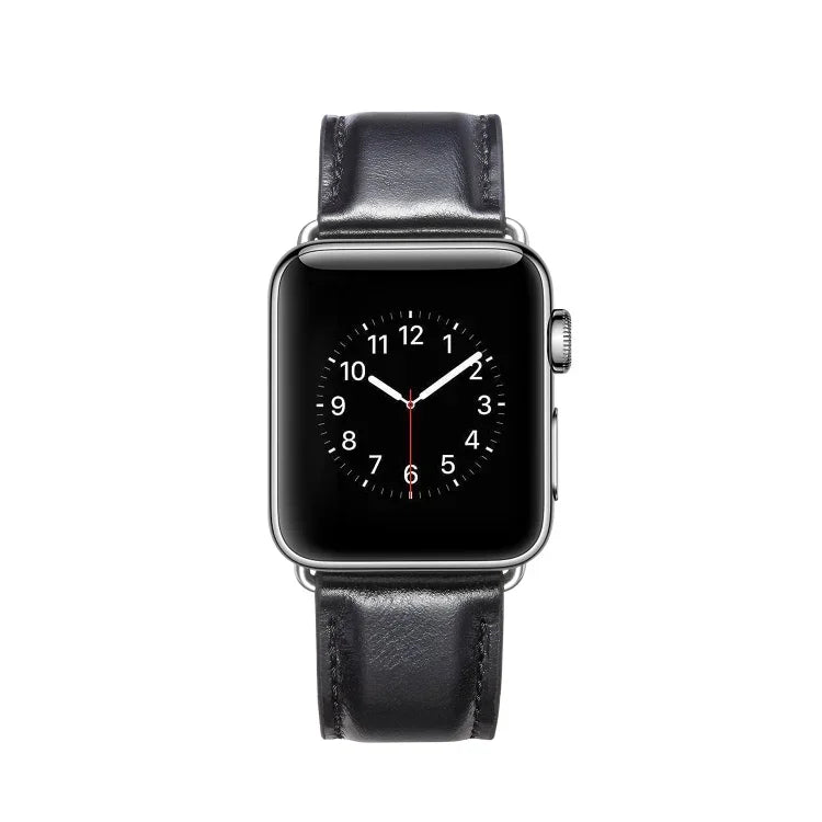 クレイジーホーステクスチャー トップグレインレザーウォッチバンド、Apple Watch Series 7 41mm / 6 & SE & 5 & 4 40mm / 3 & 2 & 1 38mm対応、Apple Watch Series 7 45mm / 6 & SE & 5 & 4 44mm / 3 & 2 & 1 42mm対応