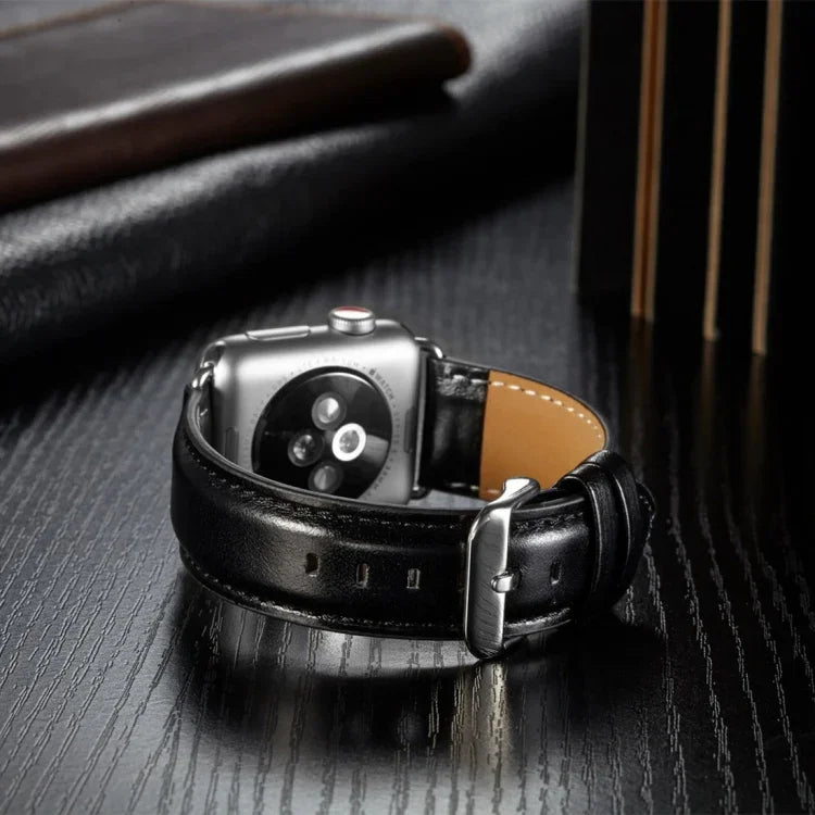 クレイジーホーステクスチャー トップグレインレザーウォッチバンド、Apple Watch Series 7 41mm / 6 & SE & 5 & 4 40mm / 3 & 2 & 1 38mm対応、Apple Watch Series 7 45mm / 6 & SE & 5 & 4 44mm / 3 & 2 & 1 42mm対応