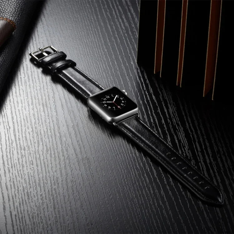 クレイジーホーステクスチャー トップグレインレザーウォッチバンド、Apple Watch Series 7 41mm / 6 & SE & 5 & 4 40mm / 3 & 2 & 1 38mm対応、Apple Watch Series 7 45mm / 6 & SE & 5 & 4 44mm / 3 & 2 & 1 42mm対応