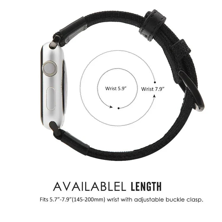ナイロン製ウォッチバンド、Apple Watch Series 7 41mm / 6 & SE & 5 & 4 40mm / 3 & 2 & 1 38mm対応、Apple Watch Series 7 45mm / 6 & SE & 5 & 4 44mm / 3 & 2 & 1 42mm対応