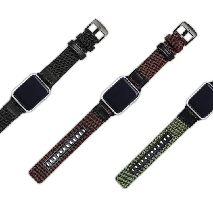 ナイロン製ウォッチバンド、Apple Watch Series 7 41mm / 6 & SE & 5 & 4 40mm / 3 & 2 & 1 38mm対応、Apple Watch Series 7 45mm / 6 & SE & 5 & 4 44mm / 3 & 2 & 1 42mm対応