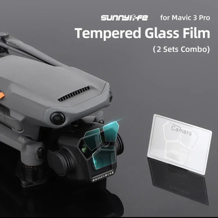 Sunnylife M3P-BHM578 2セット HD耐爆強化ガラスフィルム、Sunnylife DJI Mavic 3 Pro用