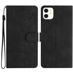 セブンバタフライズ エンボスレザー電話ケース、iPhone 12 mini用、iPhone 11 Pro Max用、iPhone 11用、iPhone 11 Pro用