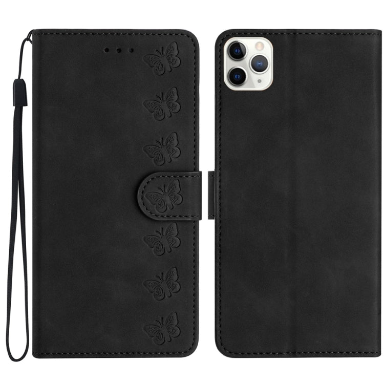 セブンバタフライズ エンボスレザー電話ケース、iPhone 12 mini用、iPhone 11 Pro Max用、iPhone 11用、iPhone 11 Pro用