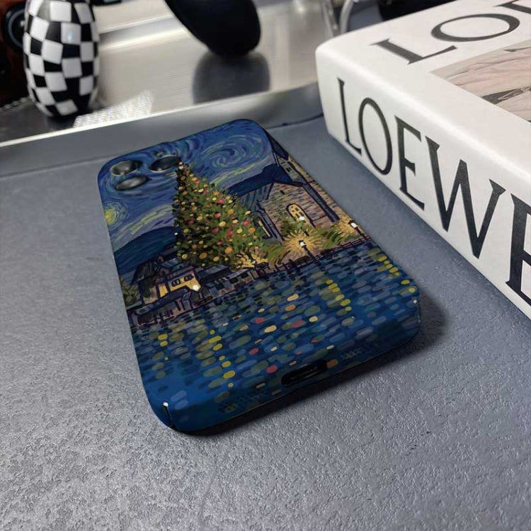Precise Hole Oil Painting Pattern PC Phone Case, For iPhone 15 Pro Max, For iPhone 15 Pro, For iPhone 15 Plus, For iPhone 15, For iPhone 14 Plus