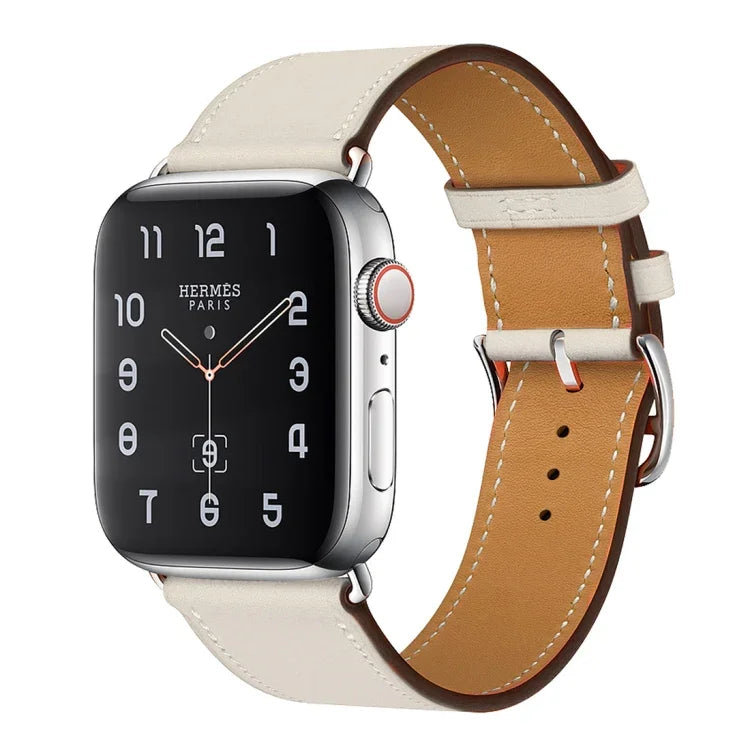Replacement Leather Strap Watchband, For Apple Watch Series 7 41mm / 6 & SE & 5 & 4 40mm / 3 & 2 & 1 38mm, For Apple Watch Series 7 45mm / 6 & SE & 5 & 4 44mm / 3 & 2 & 1 42mm