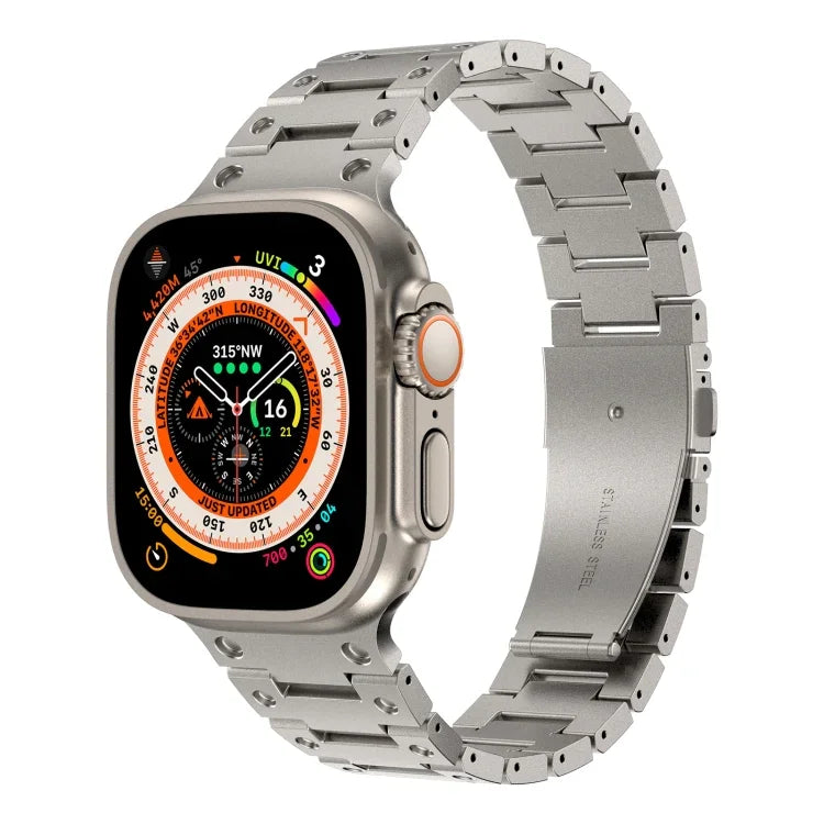 ダブルロウ メタルウォッチバンド、Apple Watch 6 40mm用、Apple Watch 6 44mm用、Apple Watch 5 44mm用、Apple Watch 5 40mm用、Apple Watch 4 44mm用、Apple Watch 4 40mm用、Apple Watch 3 38mm用、Apple Watch 3 42mm用、Apple Watch 2 42mm用