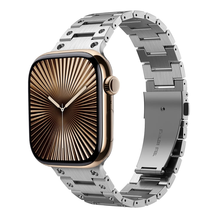 ダブルロウメタルウォッチバンド、Apple Watch Series 10 46mm用、Apple Watch Series 10 42mm用、Apple Watch SE 2023 44mm用、Apple Watch SE 2023 40mm用、Apple Watch Ultra 2 49mm用、Apple Watch 9 45mm用、Apple Watch 9 41mm用