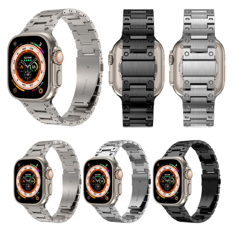 ダブルロウメタルウォッチバンド、Apple Watch Series 10 46mm用、Apple Watch Series 10 42mm用、Apple Watch SE 2023 44mm用、Apple Watch SE 2023 40mm用、Apple Watch Ultra 2 49mm用、Apple Watch 9 45mm用、Apple Watch 9 41mm用