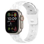 フットボールテクスチャーシリコンウォッチバンド、Apple Watch Ultra 2 49mm用、Apple Watch 9 45mm用、Apple Watch 9 41mm用、Apple Watch Ultra 49mm用