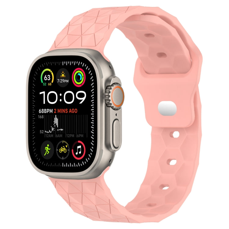 フットボールテクスチャーシリコンウォッチバンド、Apple Watch Ultra 2 49mm用、Apple Watch 9 45mm用、Apple Watch 9 41mm用、Apple Watch Ultra 49mm用