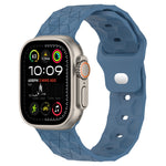フットボールテクスチャーシリコンウォッチバンド、Apple Watch Ultra 2 49mm用、Apple Watch 9 45mm用、Apple Watch 9 41mm用、Apple Watch Ultra 49mm用