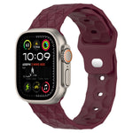 フットボールテクスチャーシリコンウォッチバンド、Apple Watch Ultra 2 49mm用、Apple Watch 9 45mm用、Apple Watch 9 41mm用、Apple Watch Ultra 49mm用