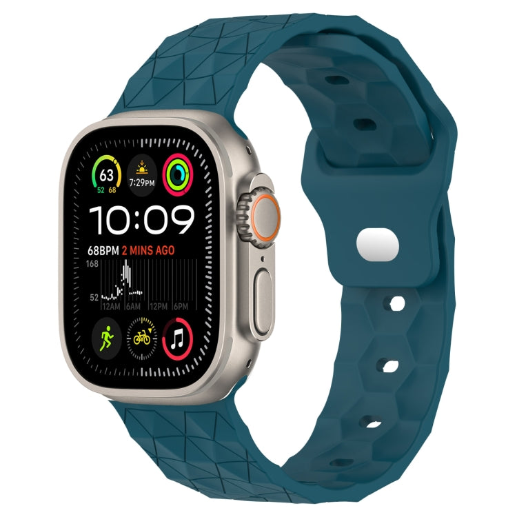 フットボールテクスチャーシリコンウォッチバンド、Apple Watch Ultra 2 49mm用、Apple Watch 9 45mm用、Apple Watch 9 41mm用、Apple Watch Ultra 49mm用