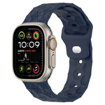フットボールテクスチャーシリコンウォッチバンド、Apple Watch Ultra 2 49mm用、Apple Watch 9 45mm用、Apple Watch 9 41mm用、Apple Watch Ultra 49mm用