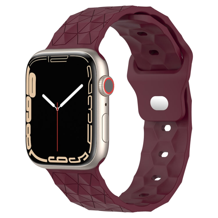 フットボールテクスチャーシリコンウォッチバンド、Apple Watch 8 41mm用、Apple Watch 8 45mm用、Apple Watch SE 2022 40mm用、Apple Watch SE 2022 44mm用
