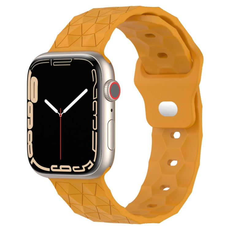 フットボールテクスチャーシリコンウォッチバンド、Apple Watch 7 41mm用、Apple Watch 7 45mm用、Apple Watch SE 40mm用、Apple Watch SE 44mm用