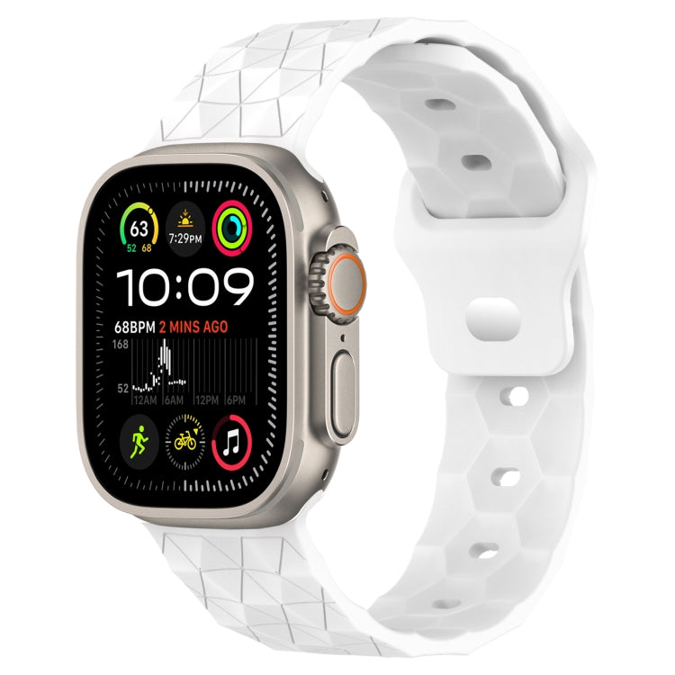 フットボールテクスチャーシリコンウォッチバンド、Apple Watch Ultra 2 49mm用、Apple Watch 9 45mm用、Apple Watch 9 41mm用、Apple Watch Ultra 49mm用