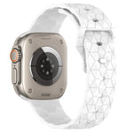 フットボールテクスチャーシリコンウォッチバンド、Apple Watch Ultra 2 49mm用、Apple Watch 9 45mm用、Apple Watch 9 41mm用、Apple Watch Ultra 49mm用