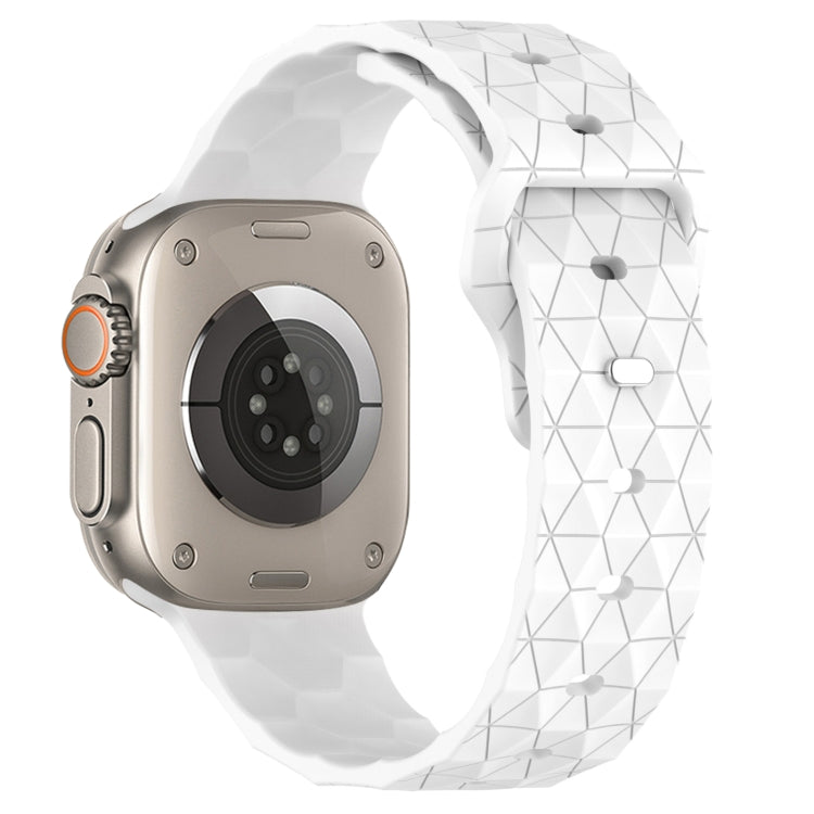 フットボールテクスチャーシリコンウォッチバンド、Apple Watch Ultra 2 49mm用、Apple Watch 9 45mm用、Apple Watch 9 41mm用、Apple Watch Ultra 49mm用