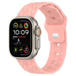 フットボールテクスチャーシリコンウォッチバンド、Apple Watch Ultra 2 49mm用、Apple Watch 9 45mm用、Apple Watch 9 41mm用、Apple Watch Ultra 49mm用