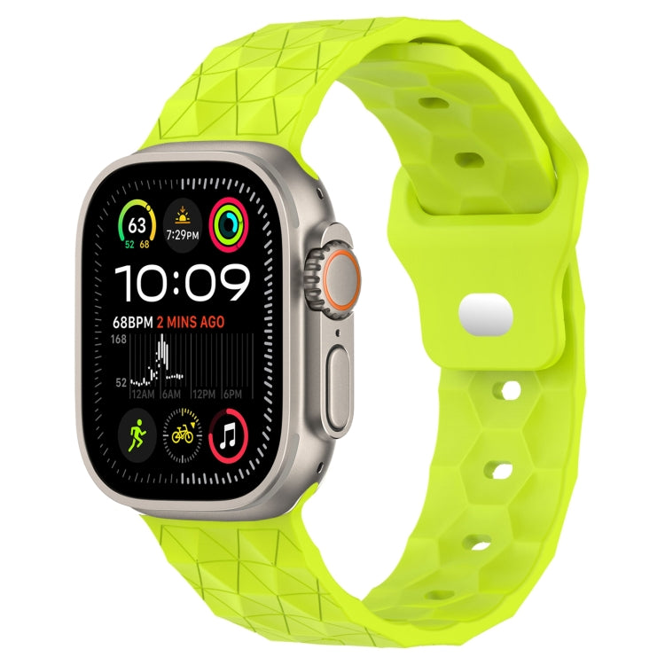 フットボールテクスチャーシリコンウォッチバンド、Apple Watch Ultra 2 49mm用、Apple Watch 9 45mm用、Apple Watch 9 41mm用、Apple Watch Ultra 49mm用