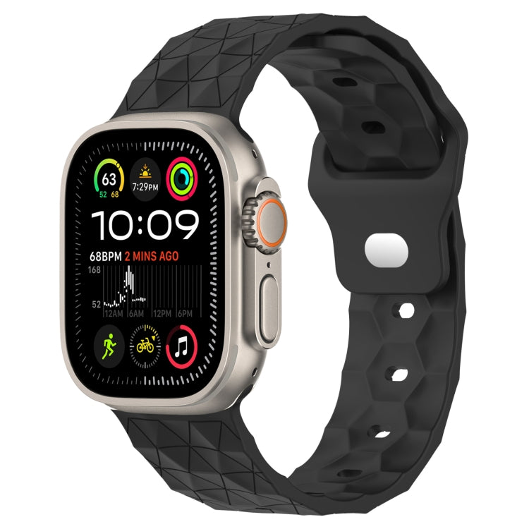 フットボールテクスチャーシリコンウォッチバンド、Apple Watch Ultra 2 49mm用、Apple Watch 9 45mm用、Apple Watch 9 41mm用、Apple Watch Ultra 49mm用