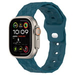 フットボールテクスチャーシリコンウォッチバンド、Apple Watch Ultra 2 49mm用、Apple Watch 9 45mm用、Apple Watch 9 41mm用、Apple Watch Ultra 49mm用