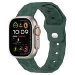 フットボールテクスチャーシリコンウォッチバンド、Apple Watch Ultra 2 49mm用、Apple Watch 9 45mm用、Apple Watch 9 41mm用、Apple Watch Ultra 49mm用