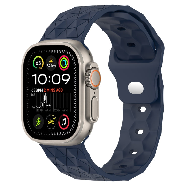 フットボールテクスチャーシリコンウォッチバンド、Apple Watch Ultra 2 49mm用、Apple Watch 9 45mm用、Apple Watch 9 41mm用、Apple Watch Ultra 49mm用