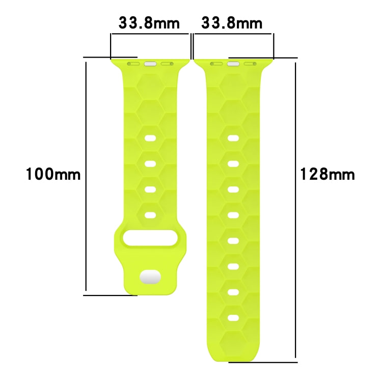 フットボールテクスチャーシリコンウォッチバンド、Apple Watch 7 41mm用、Apple Watch 7 45mm用、Apple Watch SE 40mm用、Apple Watch SE 44mm用