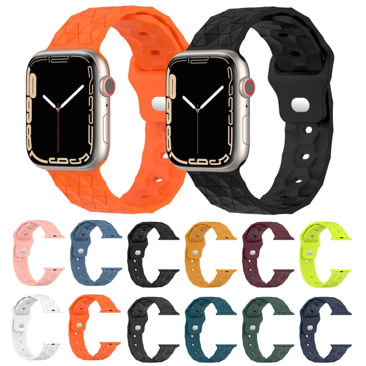 フットボールテクスチャーシリコンウォッチバンド、Apple Watch 7 41mm用、Apple Watch 7 45mm用、Apple Watch SE 40mm用、Apple Watch SE 44mm用