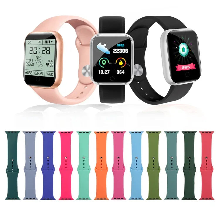 シリコンウォッチ交換用ストラップ、ショートセクション（女性用）、Apple Watch Series 8&7 41mm / SE 2&6&SE&5&4 40mm / 3&2&1 38mm用