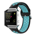 For Fitbit Versa 2 / Versa / Versa Lite / Blaze 23mm Sports Two Colors Silicone Replacement Strap Watchband