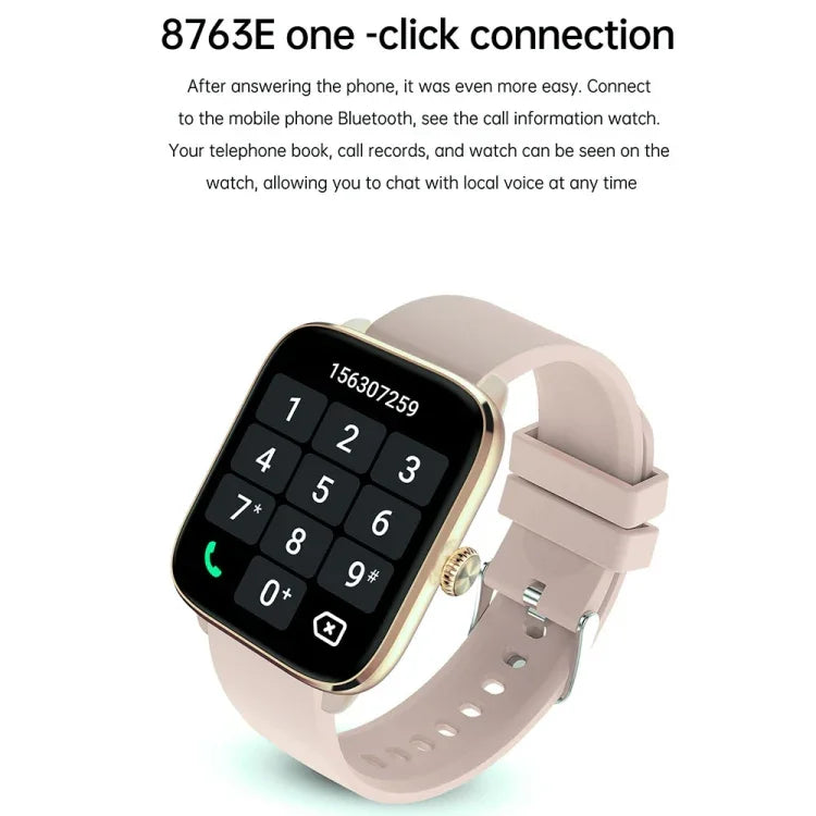 T20 1.96インチ IP67防水 シリコンバンドスマートウォッチ デュアルモードBluetooth通話／心拍数モニタリング対応