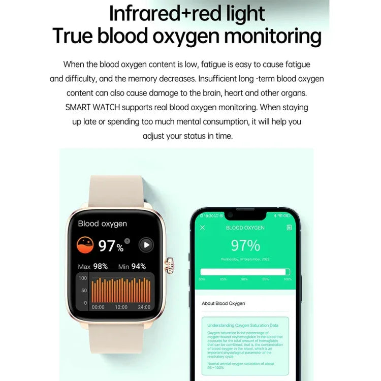 T20 1.96インチ IP67防水 シリコンバンドスマートウォッチ デュアルモードBluetooth通話／心拍数モニタリング対応