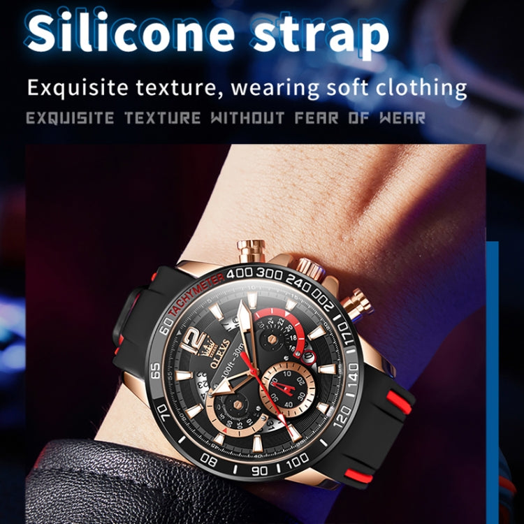 OLEVS 9936 Men Multifunctional Sports Waterproof Quartz Watch