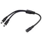 5.5 x 2.1mm メスからオスプラグ DC電源スプリッターアダプター電源ケーブル、30cm、70cm