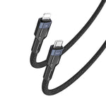 YESIDO CA107 1.2m 2.4A USB-C / Type-C から 8ピン OD0.6 充電データケーブル、CA107