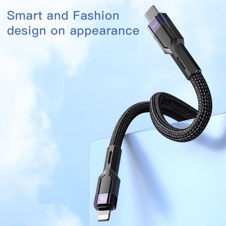 YESIDO CA107 1.2m 2.4A USB-C / Type-C から 8ピン OD0.6 充電データケーブル、CA107