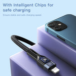 YESIDO CA107 1.2m 2.4A USB-C / Type-C から 8ピン OD0.6 充電データケーブル、CA107