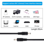 DC電源プラグ 5.5 x 2.1mm オスからオスアダプターコネクターケーブル、50cm、1m、1.5m