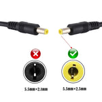 DC電源プラグ 5.5 x 2.5mm オスからオスアダプターコネクターケーブル、50cm、1m、1.5m